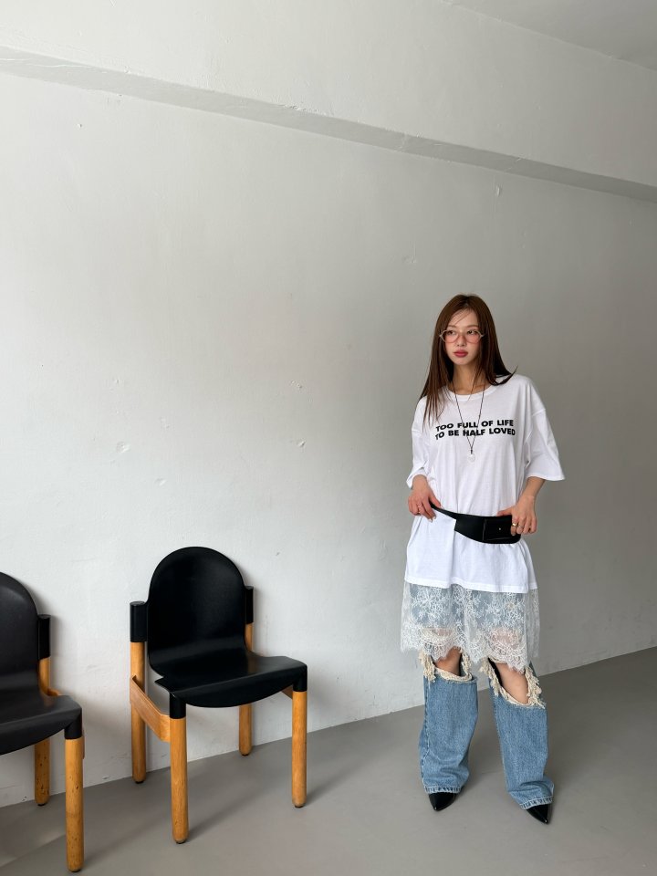 Baguette - Korean Women Fashion - #momslook - Lace Layered Tee - 7