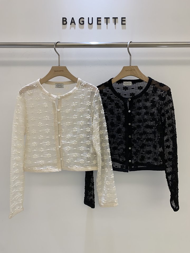 Baguette - Korean Women Fashion - #momslook - Floral Cardigan