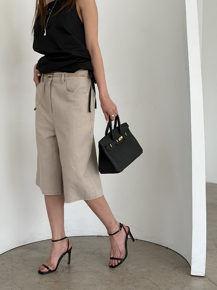 Baguette - Korean Women Fashion - #shopsmall - 7-Length Linen Pants - 6