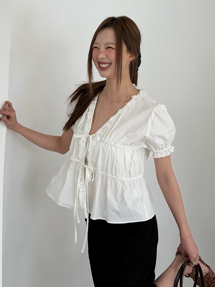Baguette - Korean Women Fashion - #romanticstyle - Jane Lace Blouse - 4