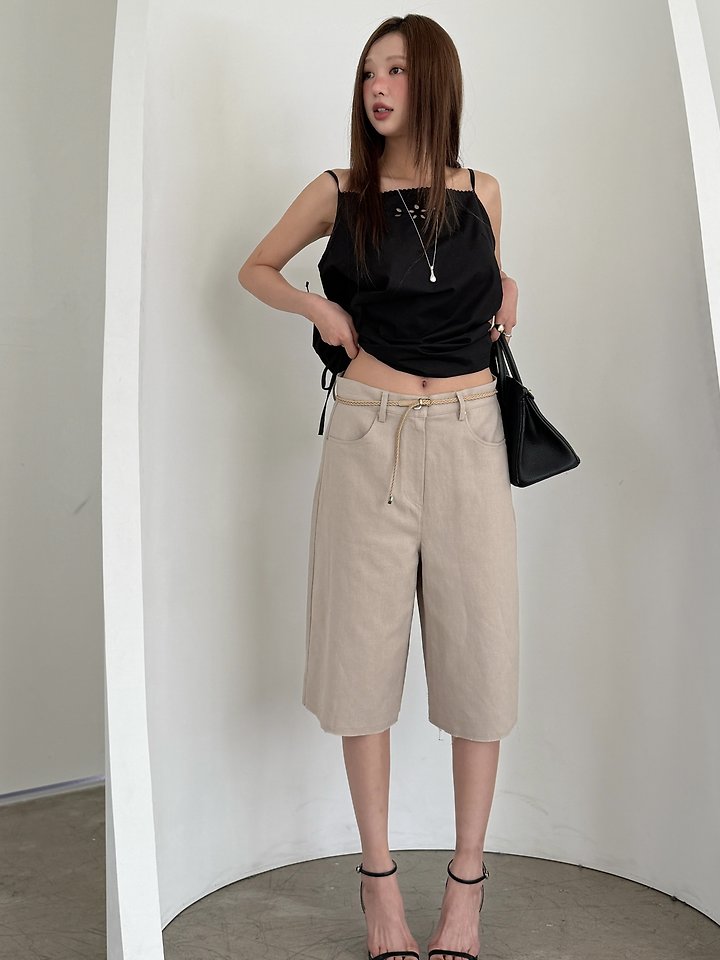 Baguette - Korean Women Fashion - #thatsdarling - 7-Length Linen Pants - 7