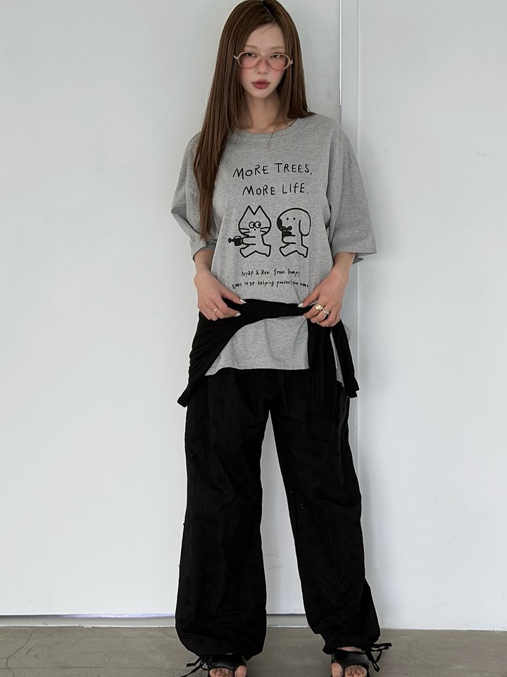 Baguette - Korean Women Fashion - #thatsdarling - Cats Tee - 6