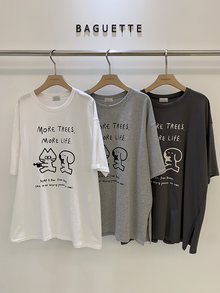 Baguette - Korean Women Fashion - #vintagekidsstyle - Cats Tee