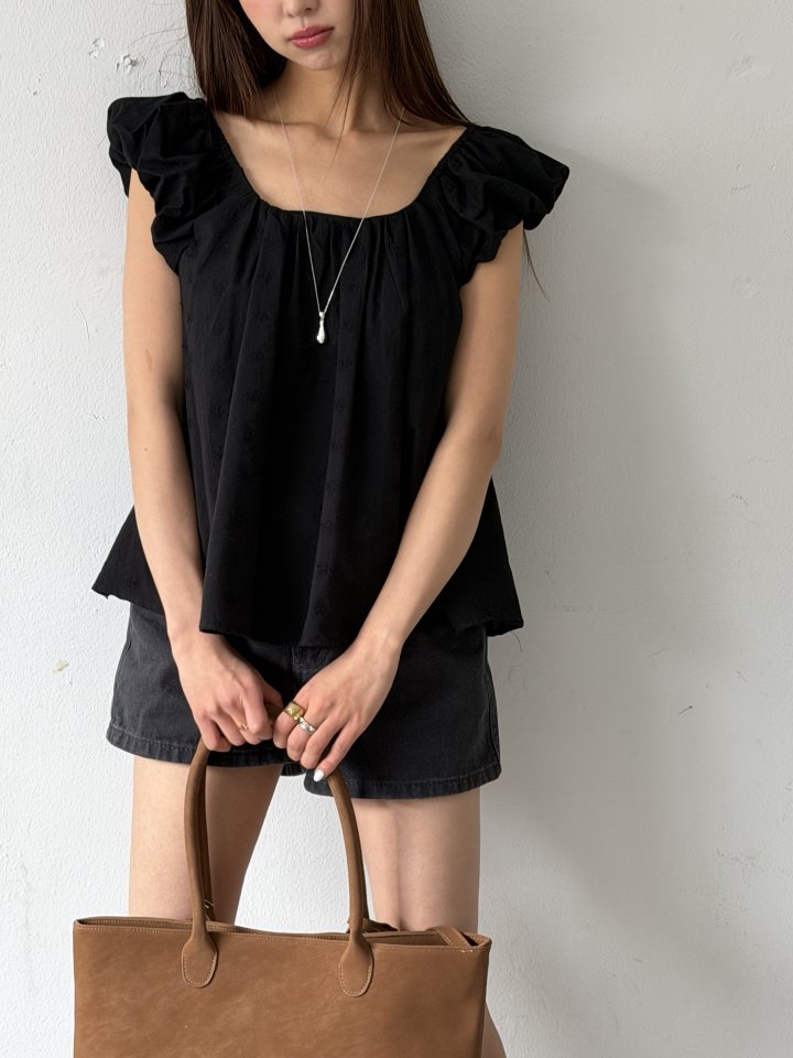 Baguette - Korean Women Fashion - #womensfashion - Sand Puff Blouse - 5