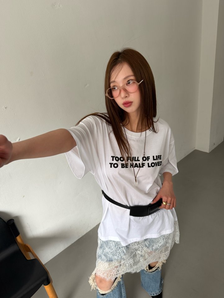 Baguette - Korean Women Fashion - #womensfashion - Lace Layered Tee - 8