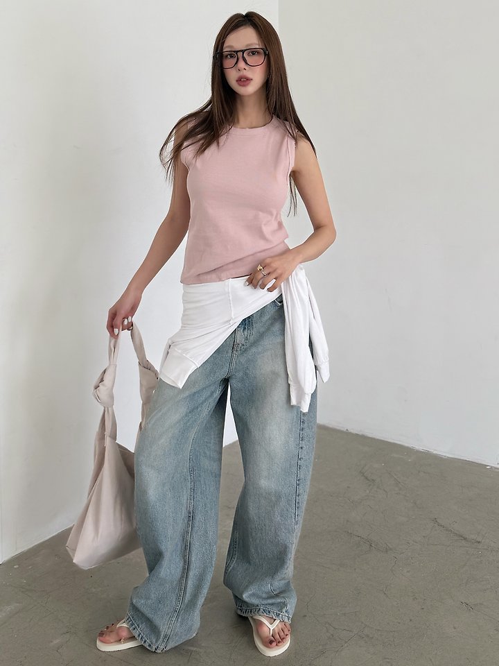 Baguette - Korean Women Fashion - #womensfashion - Vintage Ribbed Sleeveless Top - 6