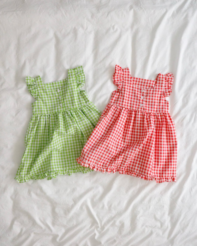 Bailey - Korean Children Fashion - #Kfashion4kids - Picnic Check One-piece - 11