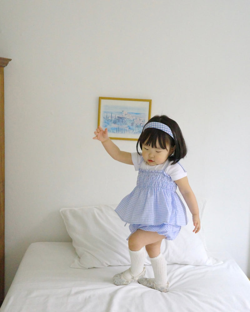 Bailey - Korean Children Fashion - #Kfashion4kids - Smocked Check Top - 5