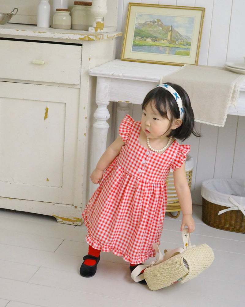 Bailey - Korean Children Fashion - #childofig - Picnic Check One-piece - 3