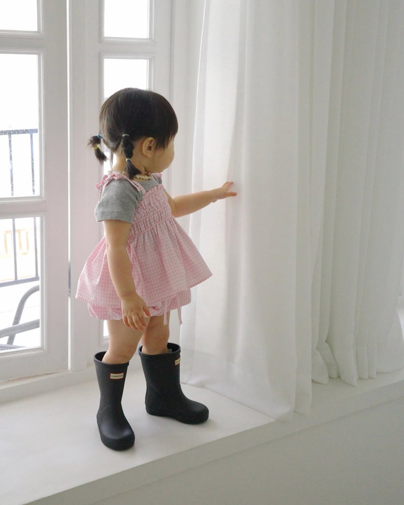Bailey - Korean Children Fashion - #stylishchildhood - Pumpkin Check Bloomer - 4