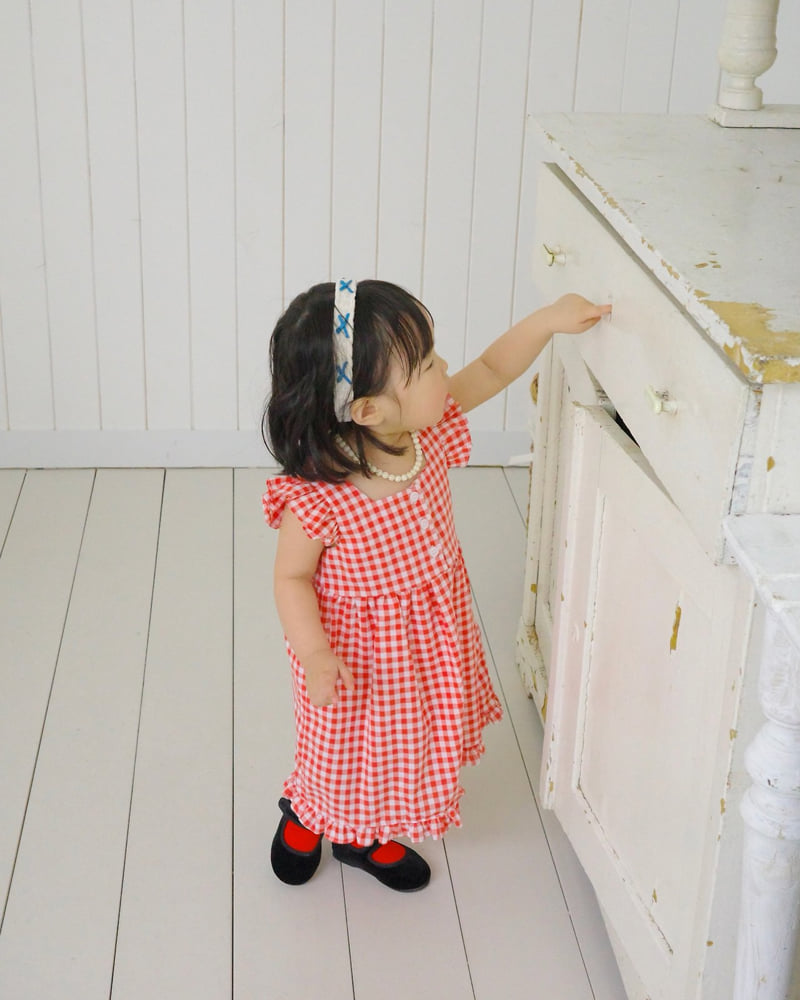 Bailey - Korean Children Fashion - #childofig - Picnic Check One-piece - 4