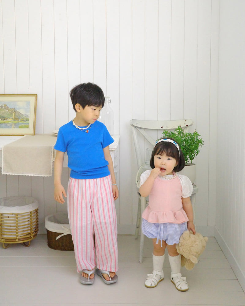 Bailey - Korean Children Fashion - #designkidswear - Frilly Halter Neck Tee - 7