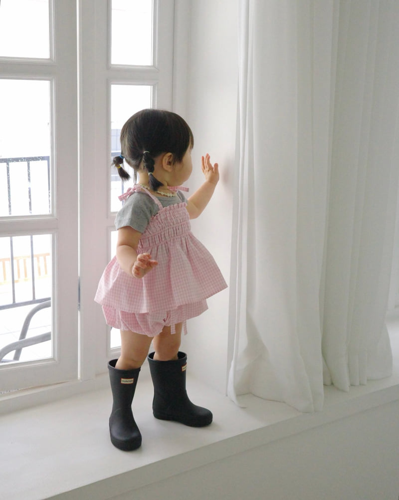Bailey - Korean Children Fashion - #fashionkids - Pumpkin Check Bloomer - 8