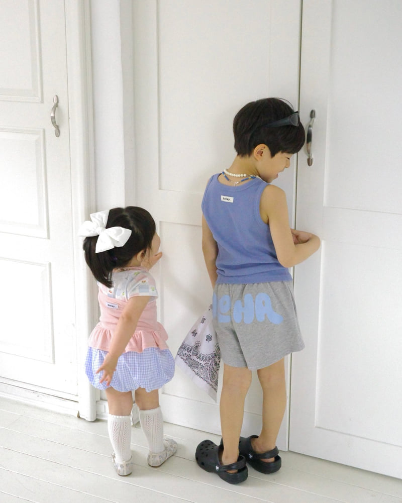 Bailey - Korean Children Fashion - #kidsshorts - Hot Girl Boat Neck Tee - 10