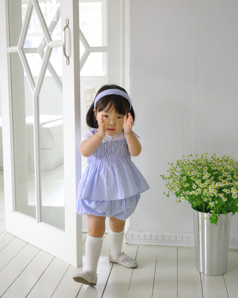Bailey - Korean Children Fashion - #kidsstore - Pumpkin Check Bloomer - 10
