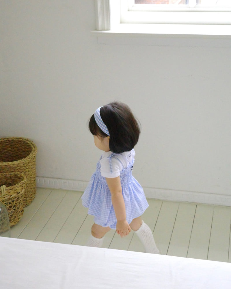 Bailey - Korean Children Fashion - #kidsstore - Smocked Check Top - 4