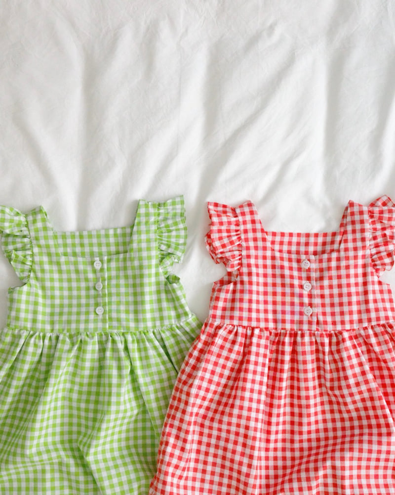 Bailey - Korean Children Fashion - #littlefashionista - Picnic Check One-piece - 12