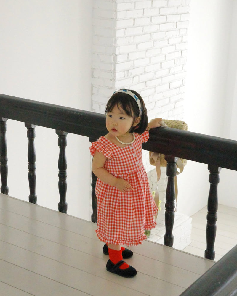 Bailey - Korean Children Fashion - #prettylittlegirls - Picnic Check One-piece