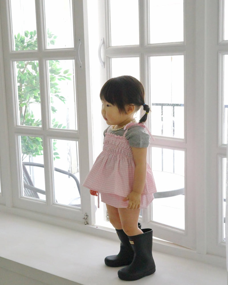 Bailey - Korean Children Fashion - #stylishchildhood - Pumpkin Check Bloomer - 3