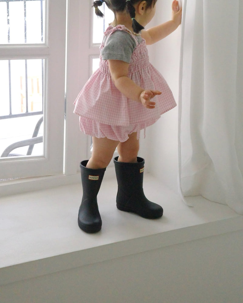 Bailey - Korean Children Fashion - #todddlerfashion - Pumpkin Check Bloomer