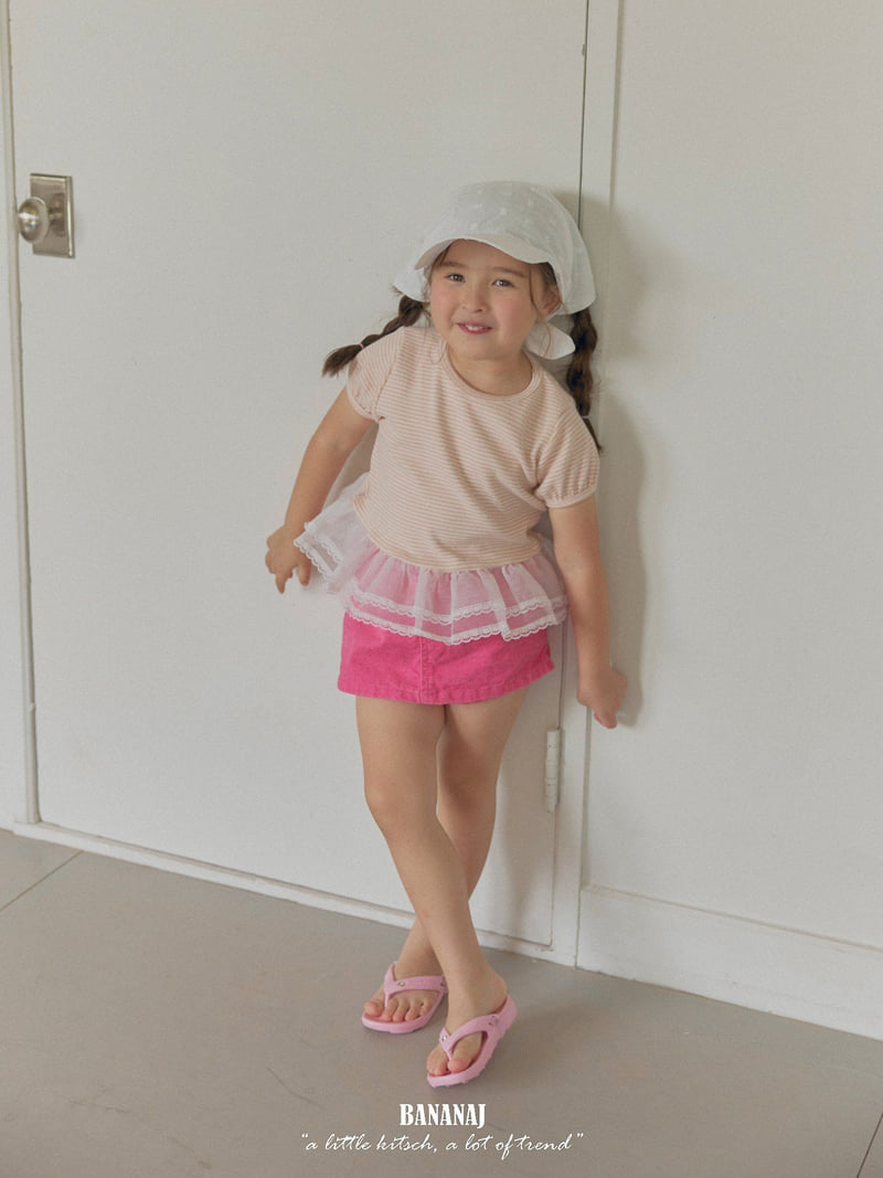 Banana J - Korean Children Fashion - #discoveringself - Peach Sheer Tee - 9