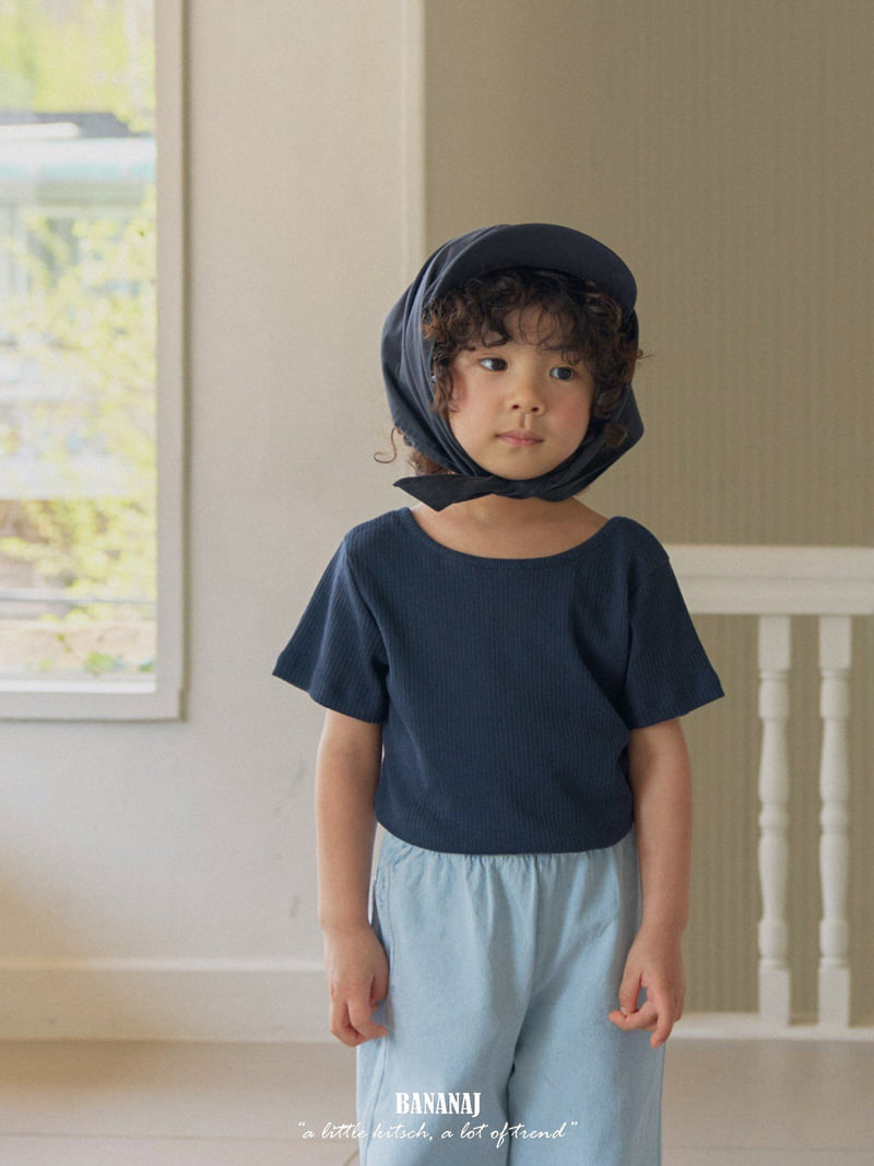 Banana J - Korean Children Fashion - #kidsshorts - Joy U-neck Tee - 6