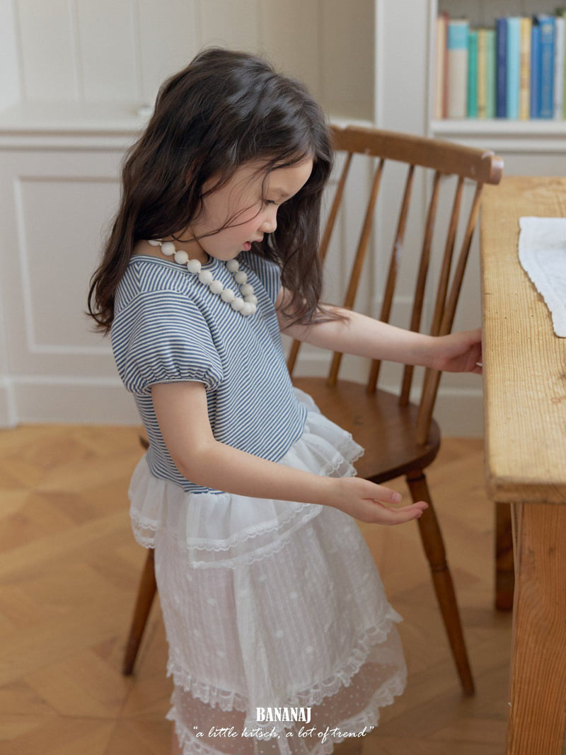 Banana J - Korean Children Fashion - #kidsstore - Peach Sheer Tee - 12