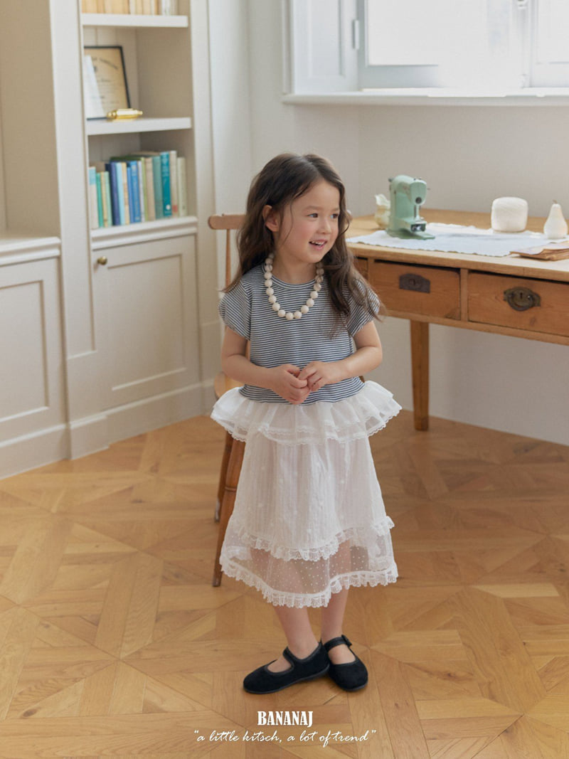 Banana J - Korean Children Fashion - #stylishchildhood - Peach Sheer Tee - 5