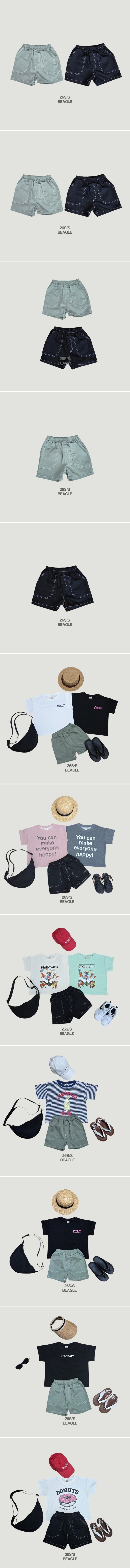 Beagle - Korean Children Fashion - #kidsshorts - Stitch Span Shorts