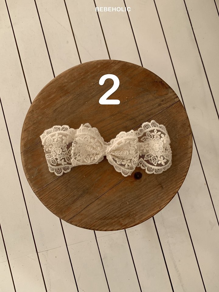 Bebe Holic - Korean Baby Fashion - #babyboutique - Lace Hair Band - 3