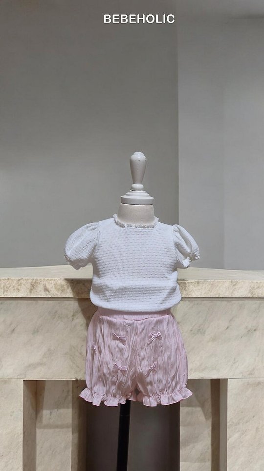 Bebe Holic - Korean Baby Fashion - #babyboutique - Lori Ribbon Tee - 5
