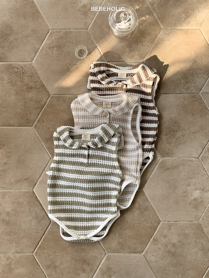 Bebe Holic - Korean Baby Fashion - #babyboutique - Plush Stripe Suit - 9