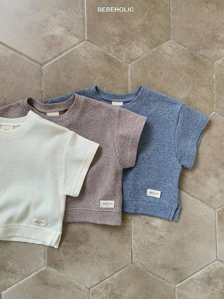 Bebe Holic - Korean Baby Fashion - #babyboutiqueclothing - Rough Waffle Tee - 11