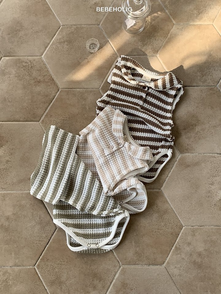 Bebe Holic - Korean Baby Fashion - #babyboutiqueclothing - Plush Stripe Suit - 10