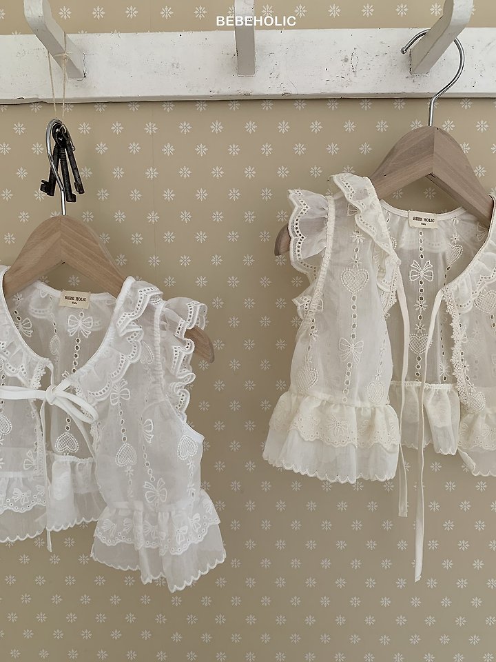 Bebe Holic - Korean Baby Fashion - #babyclothing - Heart Ribbon Vest - 3