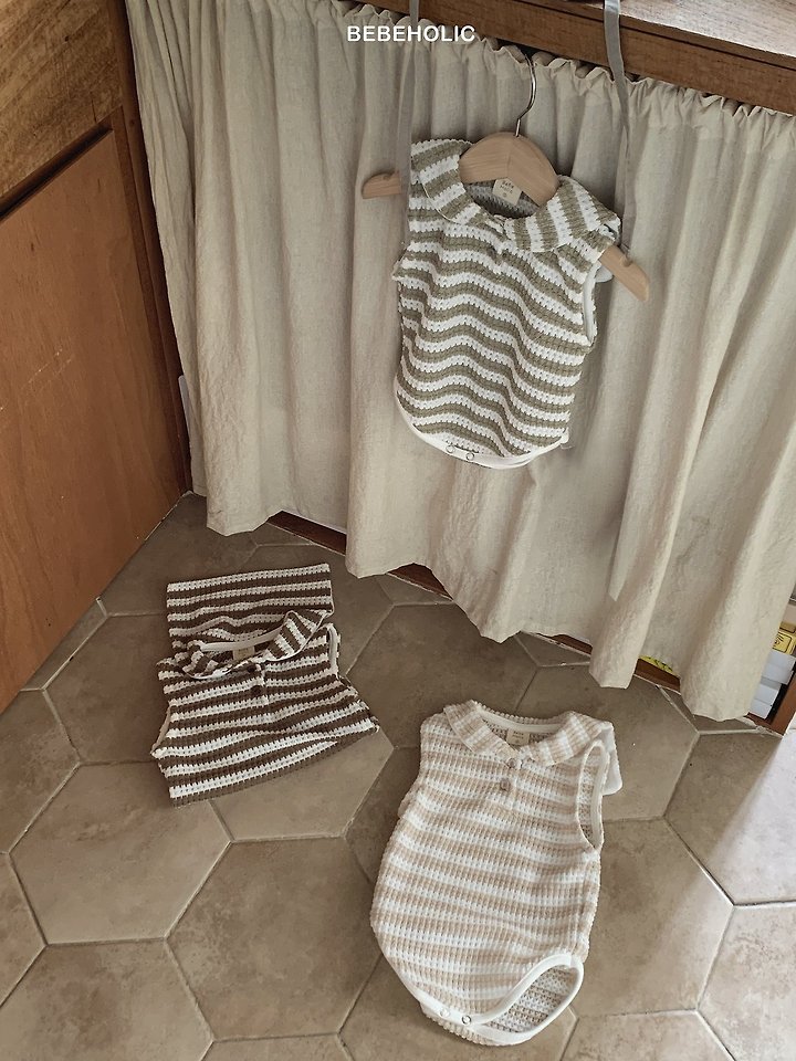 Bebe Holic - Korean Baby Fashion - #babyclothing - Plush Stripe Suit - 11
