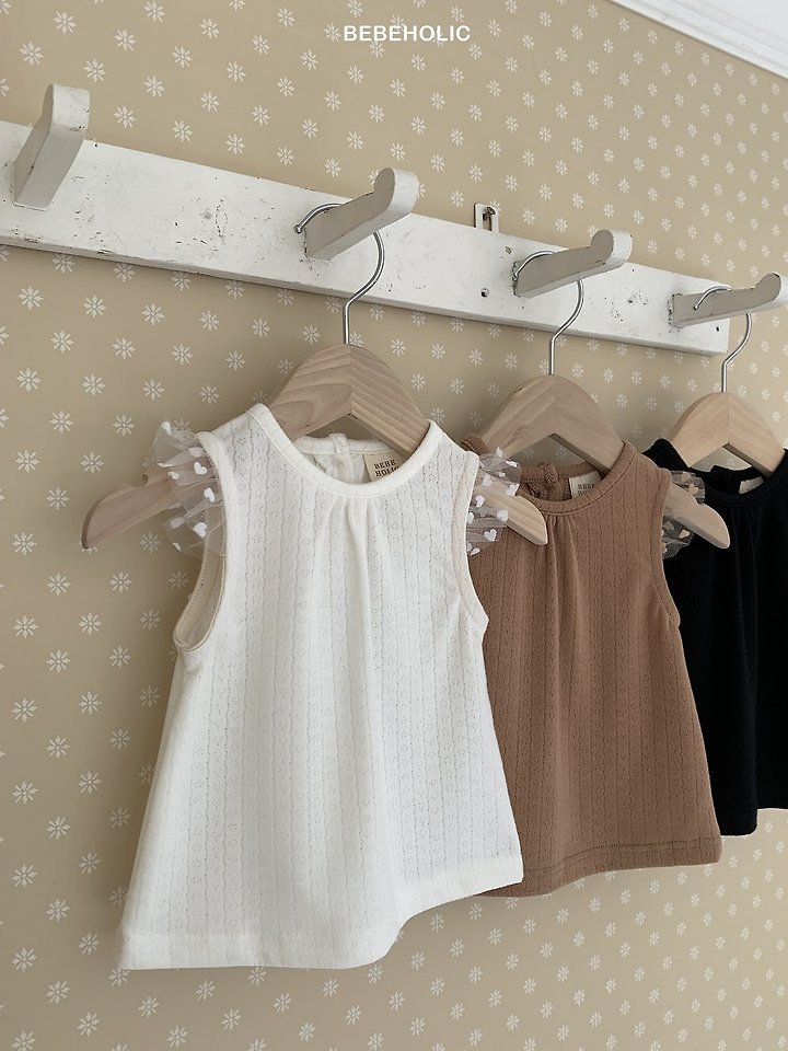 Bebe Holic - Korean Baby Fashion - #babyfashion - Tenia Eyelet Tee - 7