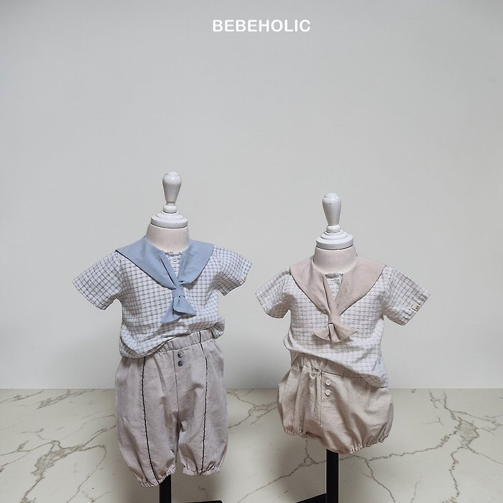 Bebe Holic - Korean Baby Fashion - #babyfashion - Sailor Marine Blouse - 2