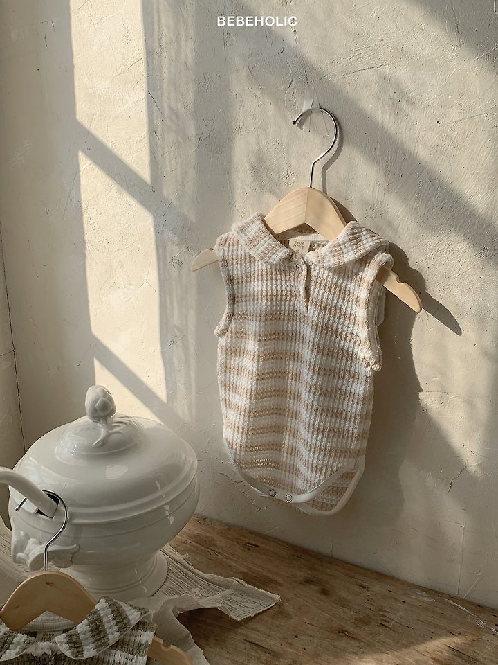 Bebe Holic - Korean Baby Fashion - #babyfashion - Plush Stripe Suit - 12