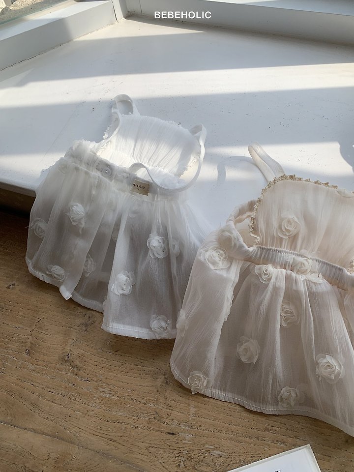 Bebe Holic - Korean Baby Fashion - #babyfashion - Rose Apron Skirt - 11