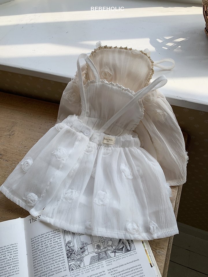 Bebe Holic - Korean Baby Fashion - #babyfever - Rose Apron Skirt - 12