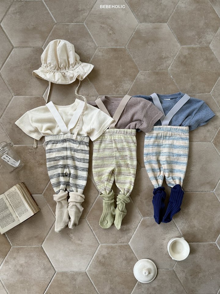 Bebe Holic - Korean Baby Fashion - #babygirlfashion - Sketch Suspender Leggings