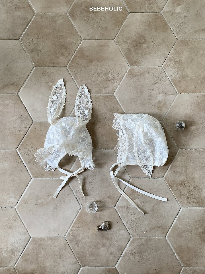 Bebe Holic - Korean Baby Fashion - #babygirlfashion - Rabbit Lace Bonnet - 4