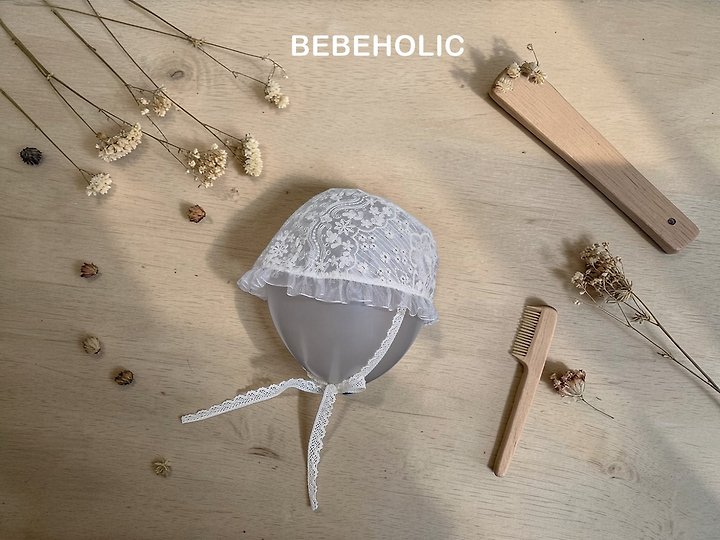Bebe Holic - Korean Baby Fashion - #babylifestyle - Cap Lace Bonnet - 3