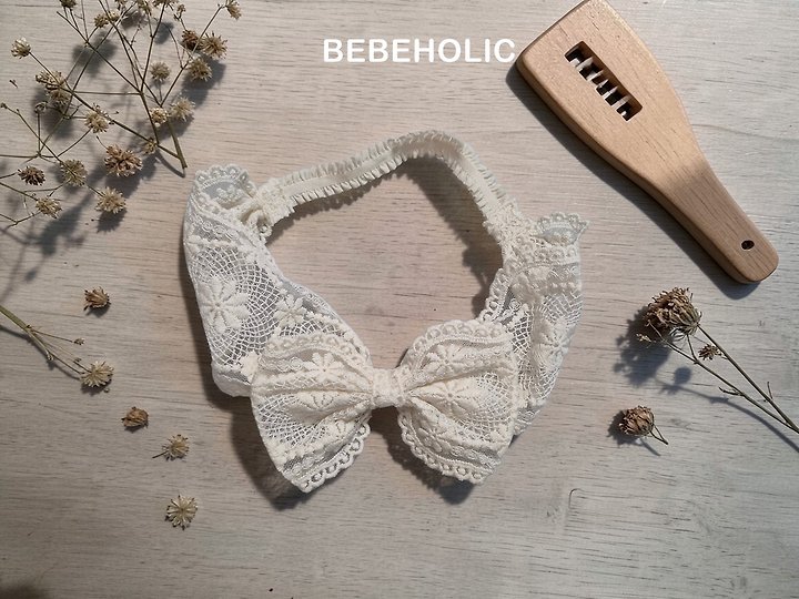 Bebe Holic - Korean Baby Fashion - #babylifestyle - Lace Hair Band - 9