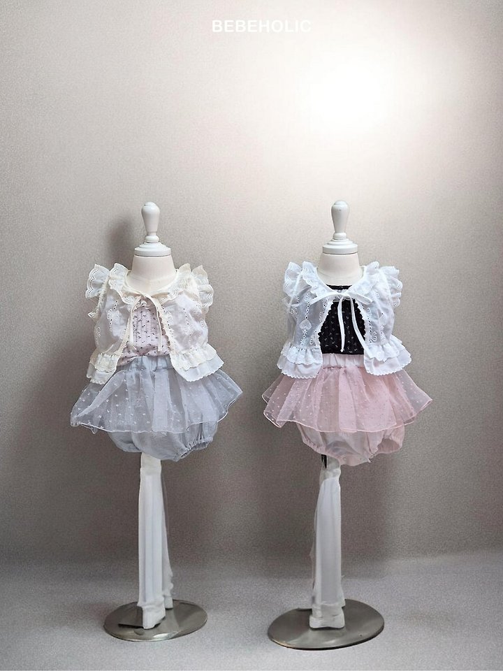 Bebe Holic - Korean Baby Fashion - #babylifestyle - Lily Frill Sleeveless Tee - 8