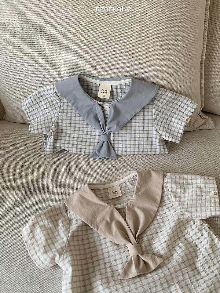 Bebe Holic - Korean Baby Fashion - #babylifestyle - Sailor Marine Blouse - 5