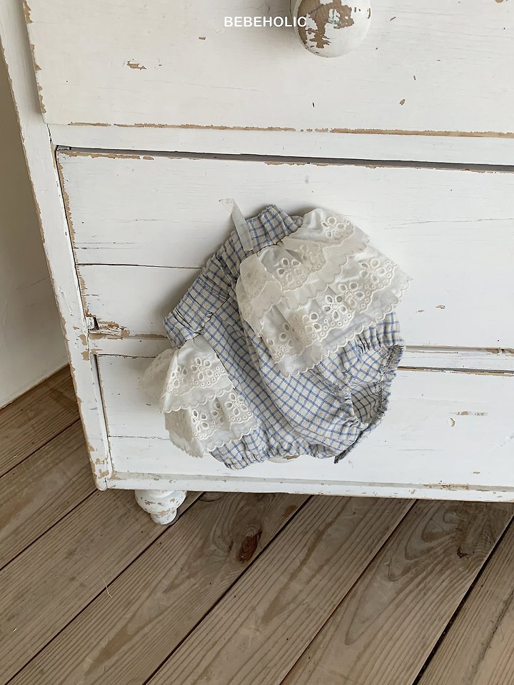Bebe Holic - Korean Baby Fashion - #babylifestyle - Sage Check Bloomer - 8