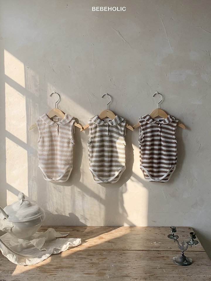 Bebe Holic - Korean Baby Fashion - #babyoninstagram - Plush Stripe Suit