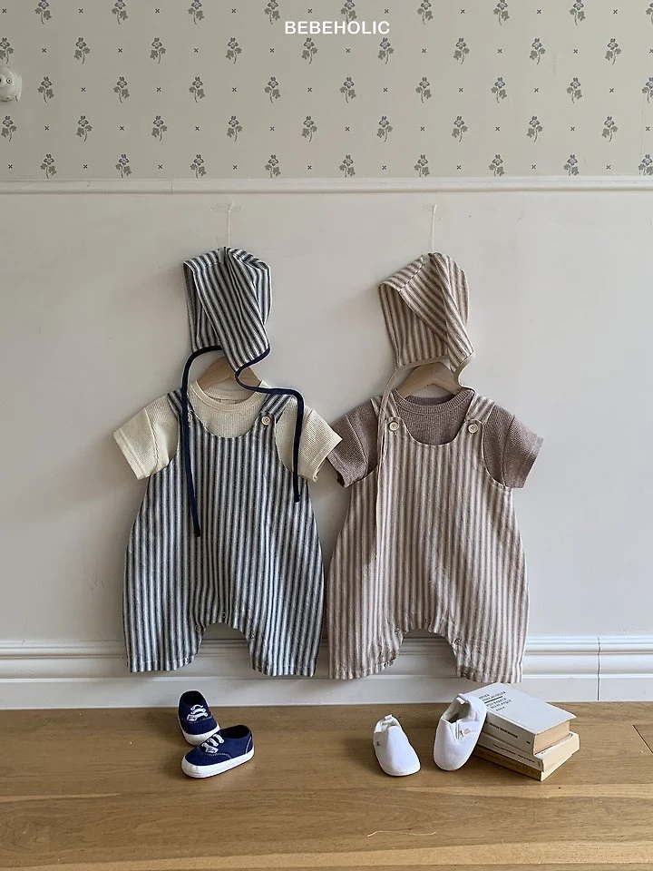 Bebe Holic - Korean Baby Fashion - #babyoninstagram - Marine Stripe Suit Set